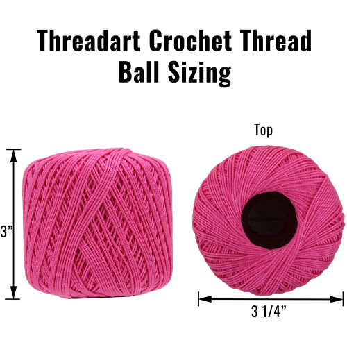 Threadart cotton crochet thread size 10 variegated lavender 2