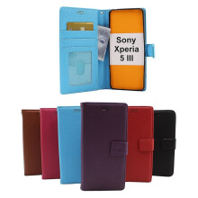 Nowy portfel Standcase kompatybilny z Sony Xperia 5III (XQ-BQ52) w kolorze czarnym