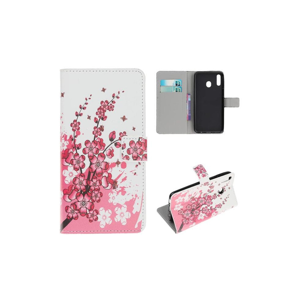 Wallet Case For Samsung Galaxy A40 Cherry Blossoms Pink 940684195107
