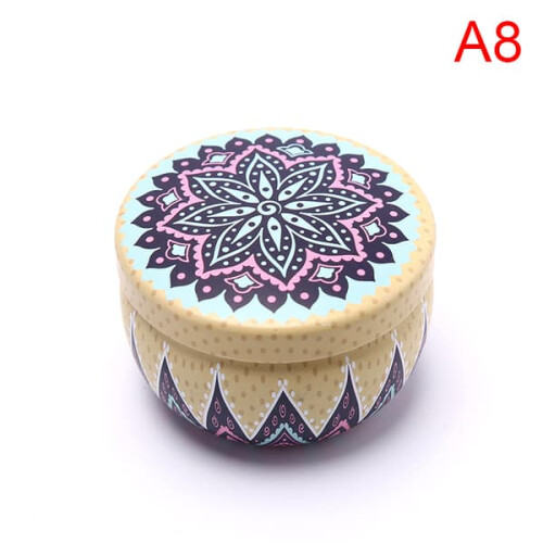 Retro floral tin can tea storage box 1 piece