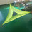 Camping Hammock Triangle Mesh Portable Green 280x280x280cm 1