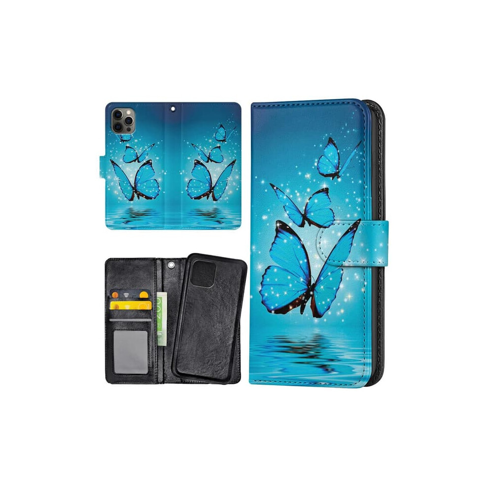 Iphone 11 Pro Wallet Case With Glitter Butterfly Design 940684207909