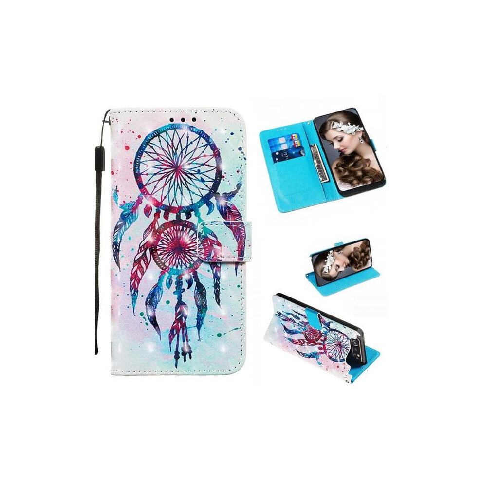 Wallet Case For Samsung Galaxy A80 Dreamcatcher Design Green/Red 940684197224