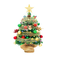 Sapins de Noël miniatures de 45 cm (1,5 pi), sapin de table pré-illuminé avec 30 lumières LED, sapin artificiel avec socle pour la décoration de