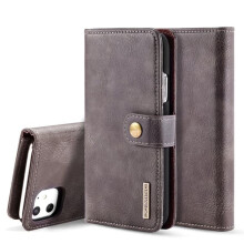 iPhone 11 Wallet Case with Magnetic Closure Grey