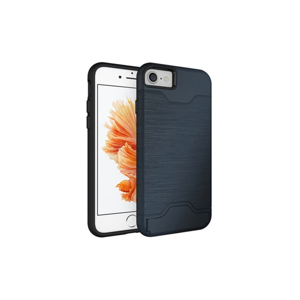 Iphone 7/8 Case With Card Slot And Kickstand Dark Blue 962029425731
