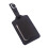 Black leather address tag for suitcase 1 piece 1