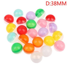 Plastic toy vending capsules half-transparent round 100 pcs