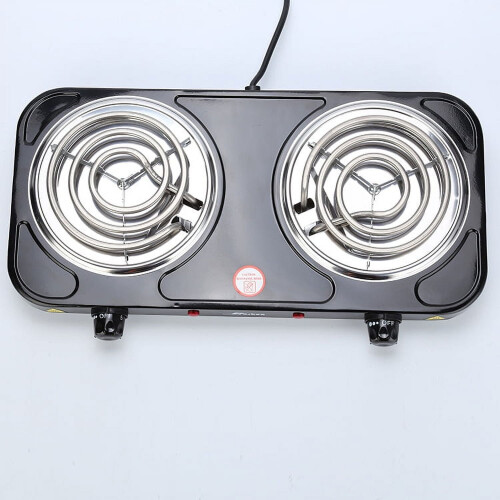 Flybaeast Cooking Utensils Multifunction Electric Double Burner2000W White 1