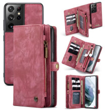 CaseMe wallet case for Samsung Galaxy S21 Ultra red