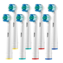 Toothbrush Heads Compatible White 8-Pack