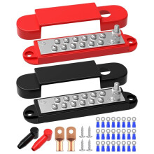 Power Distribution Block 150A Marine Bus Bar, 12Volt Terminal Block Battery Car Bar for Boat Automotive Solar Wiring