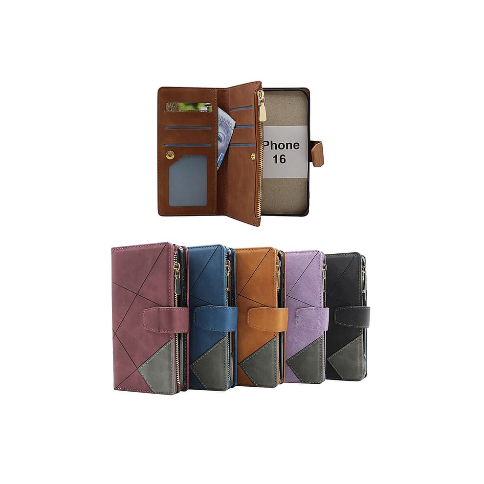 Iphone 16 Luxury Wallet Case Xl Black 962029756781