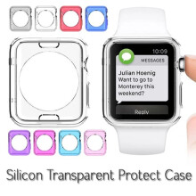 Ag luí le Apple Watchle Apple Watch38mm - Cás Bunaidh ProGuard (Silicone) CRYSTAL Gorm Dorcha