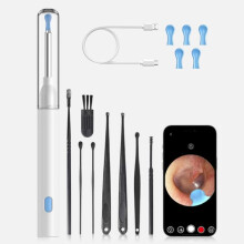 Smart ear cleaner with camera wireless white