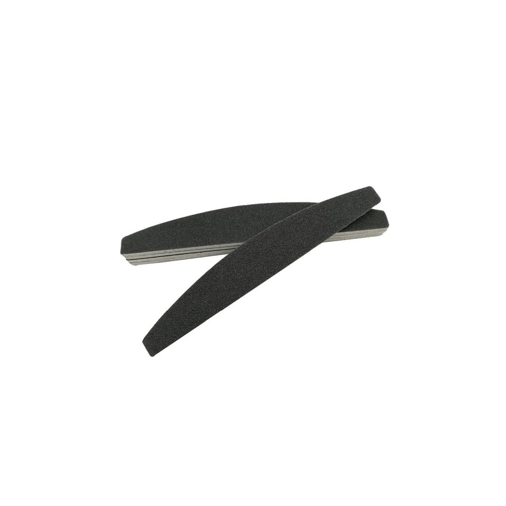 Nail File Half Moon Black 100/180 Grit 3-Pack 940684206414