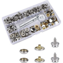 Marine Stainless Steel Snap Fasteners 10 mm 50 pcs