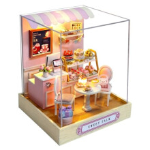 Wooden DIY Dollhouse Miniature Kit with Furniture