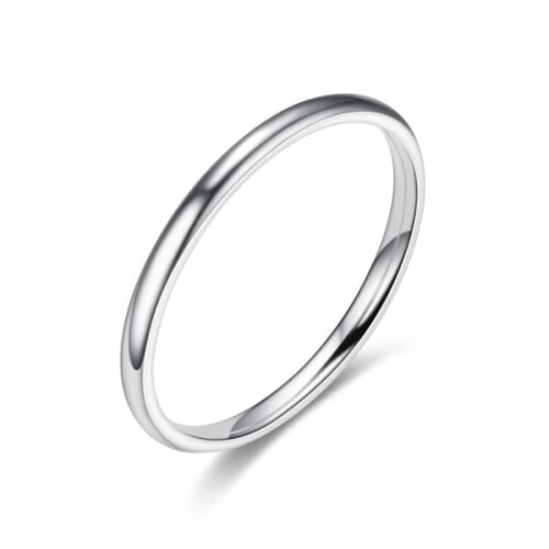 Stainless Steel Ring 2 mm Size 17