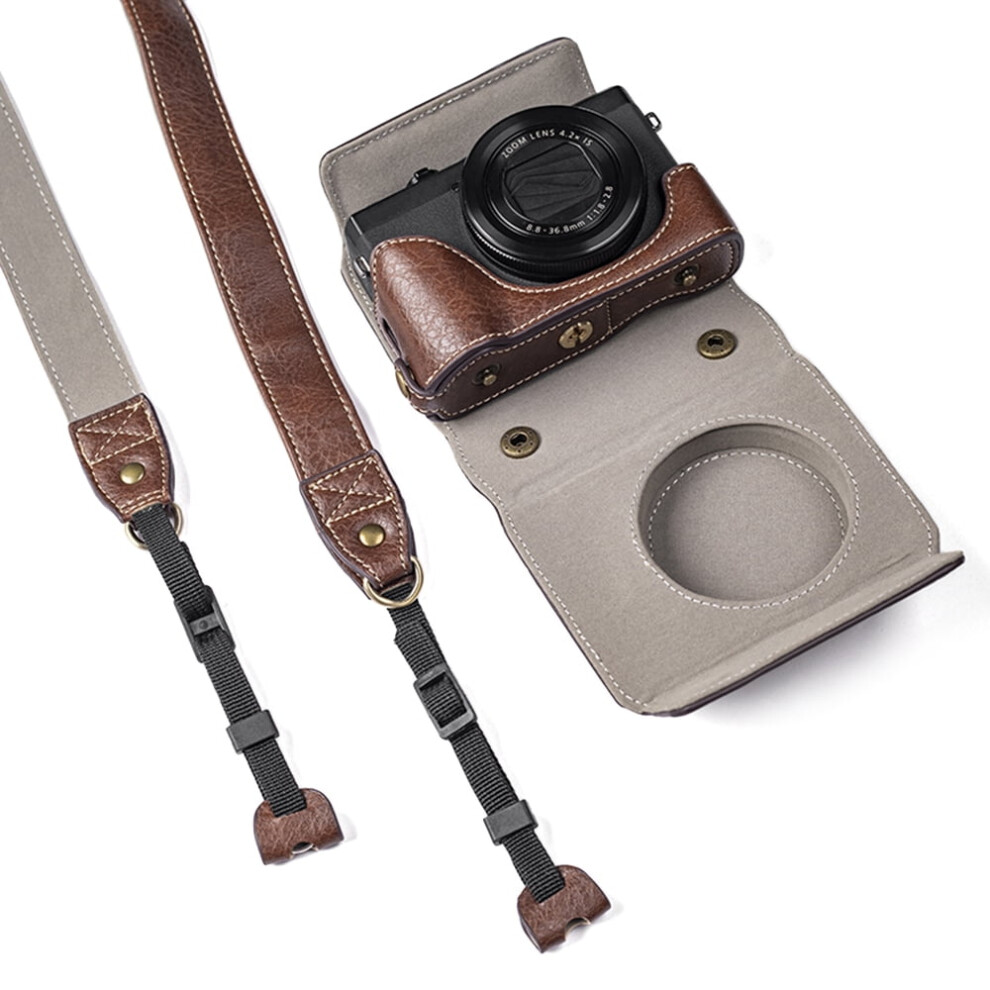 Camera Bag Pu Leather Compatible With Dslr Cameras 940684187584