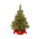 Weloille 24-inch pre-lit flocked mini Christmas tree with 2