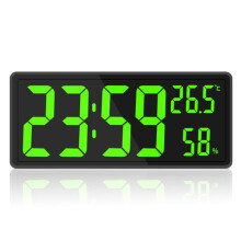 Digital Wall Clock Green Large Display