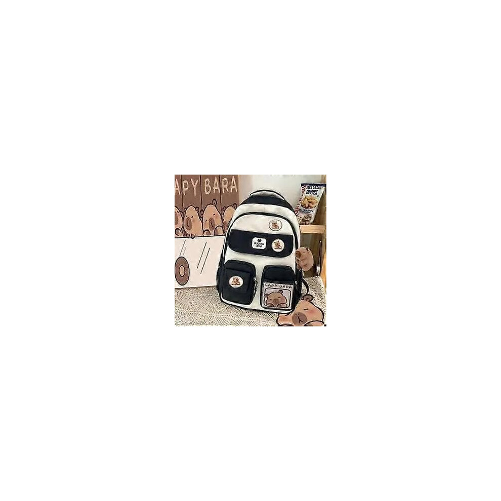 Capybara Ridge brown school backpack for kids, large