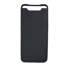 Ag luí le Cás Silicone Samsung A80 - Dubh Dubh
