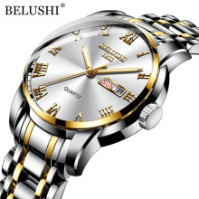 BELUSHI men's quartz wristwatch stainless steel waterproof
