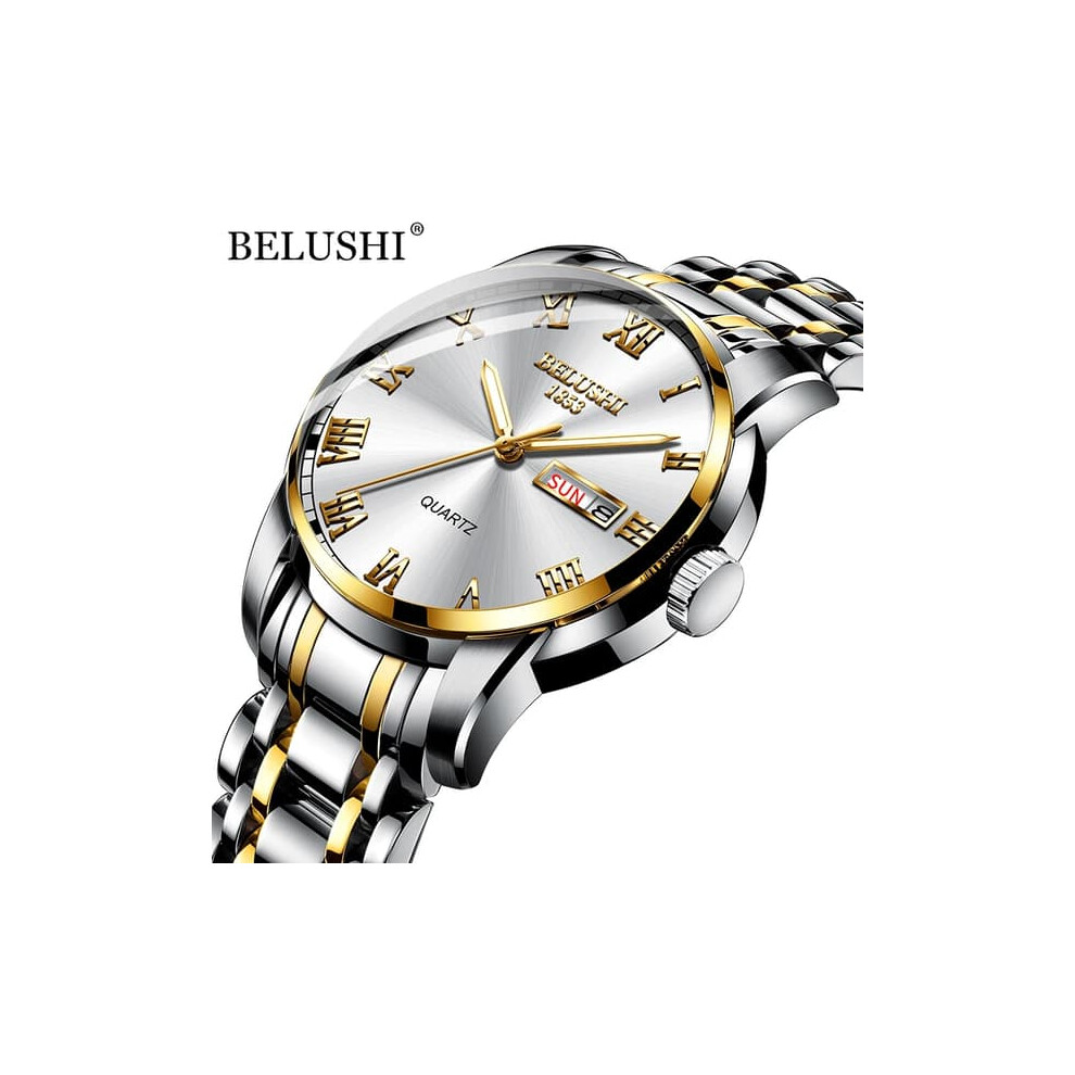 Belushi Men's Quartz Wristwatch Stainless Steel Waterproof Dark 962029759119