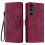 Samsung Galaxy A26 wallet case red mandala flower pattern 1