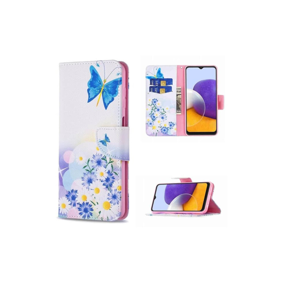 Wallet Case For Samsung Galaxy A05s Butterflies Flowers 940684197477