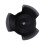 Golf Ball Picker Rubber Tip Zinc Alloy Black 8