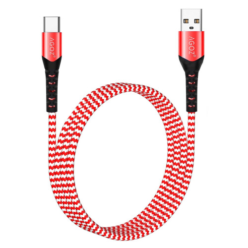 Καλώδιο γρήγορης φόρτισης USB C AGOZ6ft κόκκινο για συμβατότητα με iPad Air4th/5th, Mini6, Pro12.9",