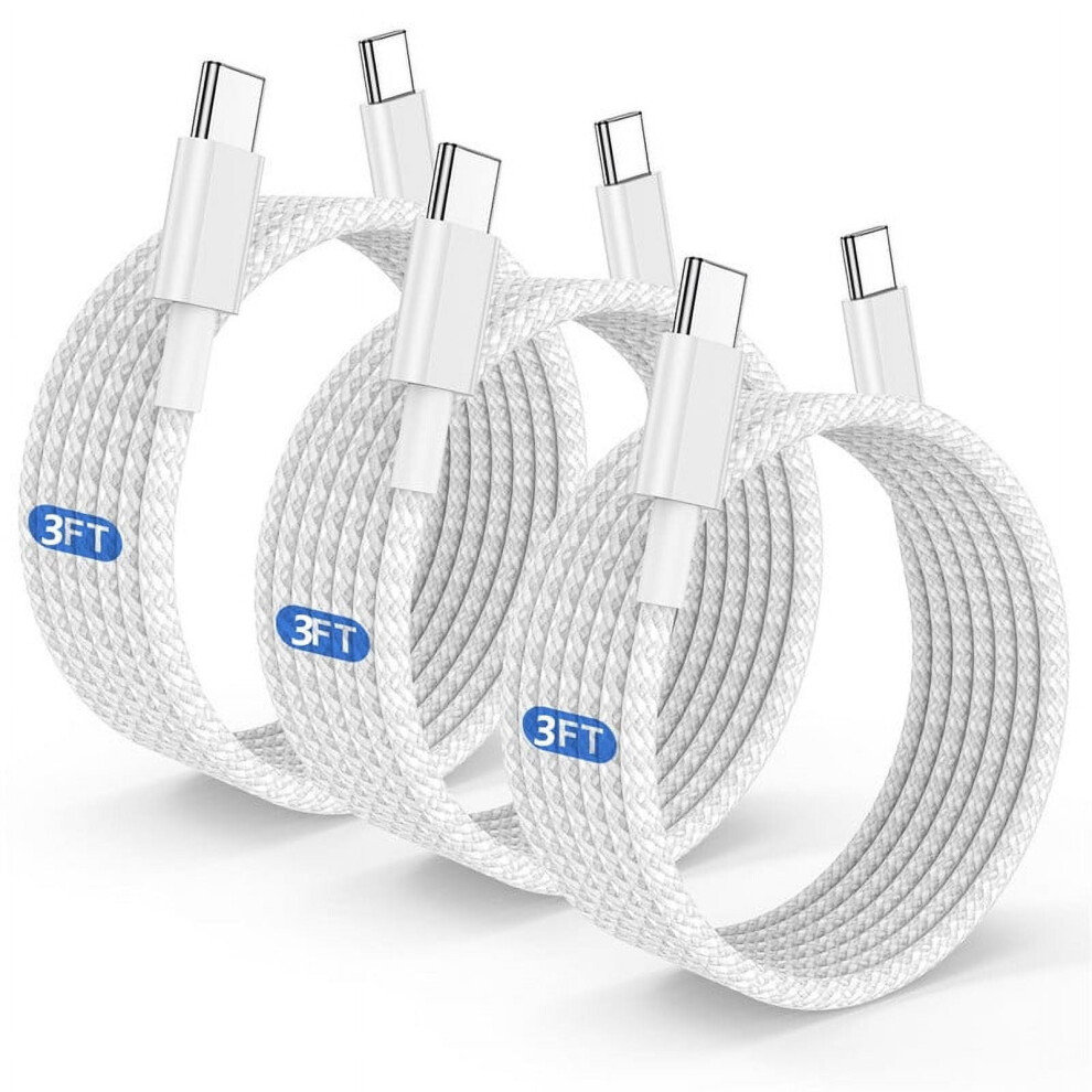 Usb C To Usb C Cable 60W Fast Charging 3Ft Braided 3 Pack 940684191918