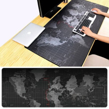 Mouse Pad Large Gaming 80x30cm World Map Black
