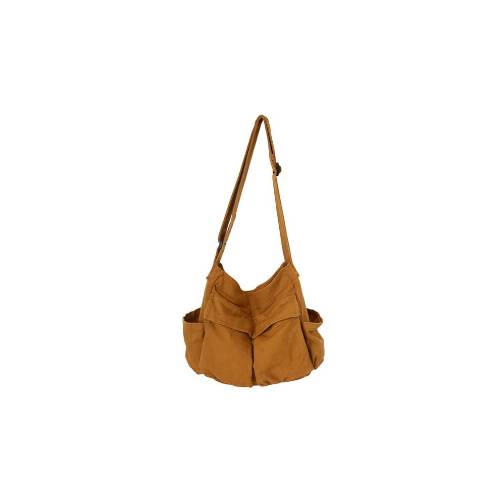 Canvas Messenger Bag Multiple Compartments 1 Brown 962029425489