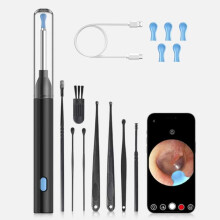 Smart ear cleaner with camera wireless black