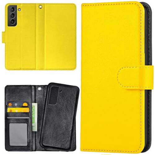 Samsung Galaxy S21 Plus wallet case yellow