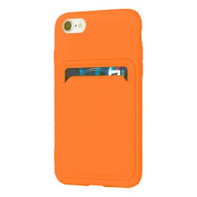 iPhone 8 case with card slot orange