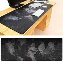 Mouse Pad Large Gaming 70x30cm Black World Map