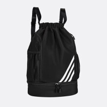 Women's Gym Sports Bag with Drawstring Black