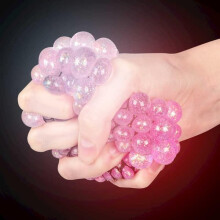 Stress Ball Glow Squeeze Ball with Glitter Multicolor