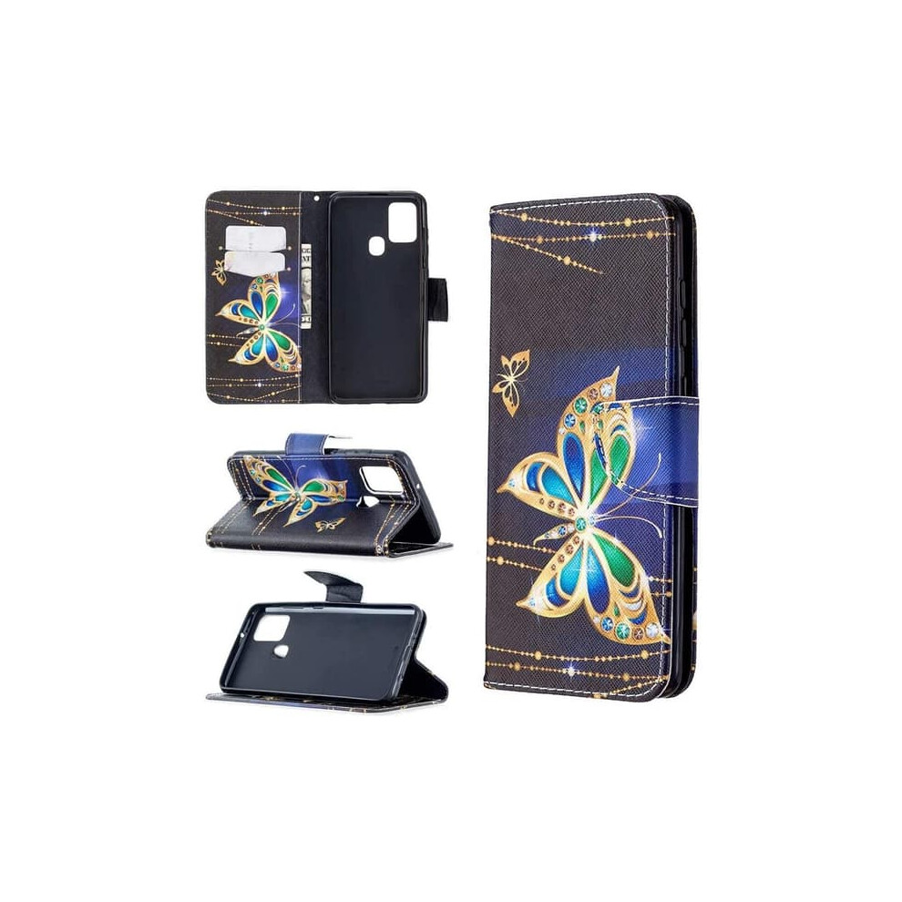Wallet Case For Samsung Galaxy A21s Butterfly Gold 940684210329