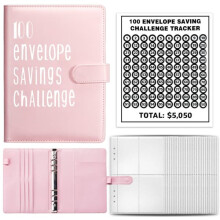 100 Days Envelope Challenge Binder Pink