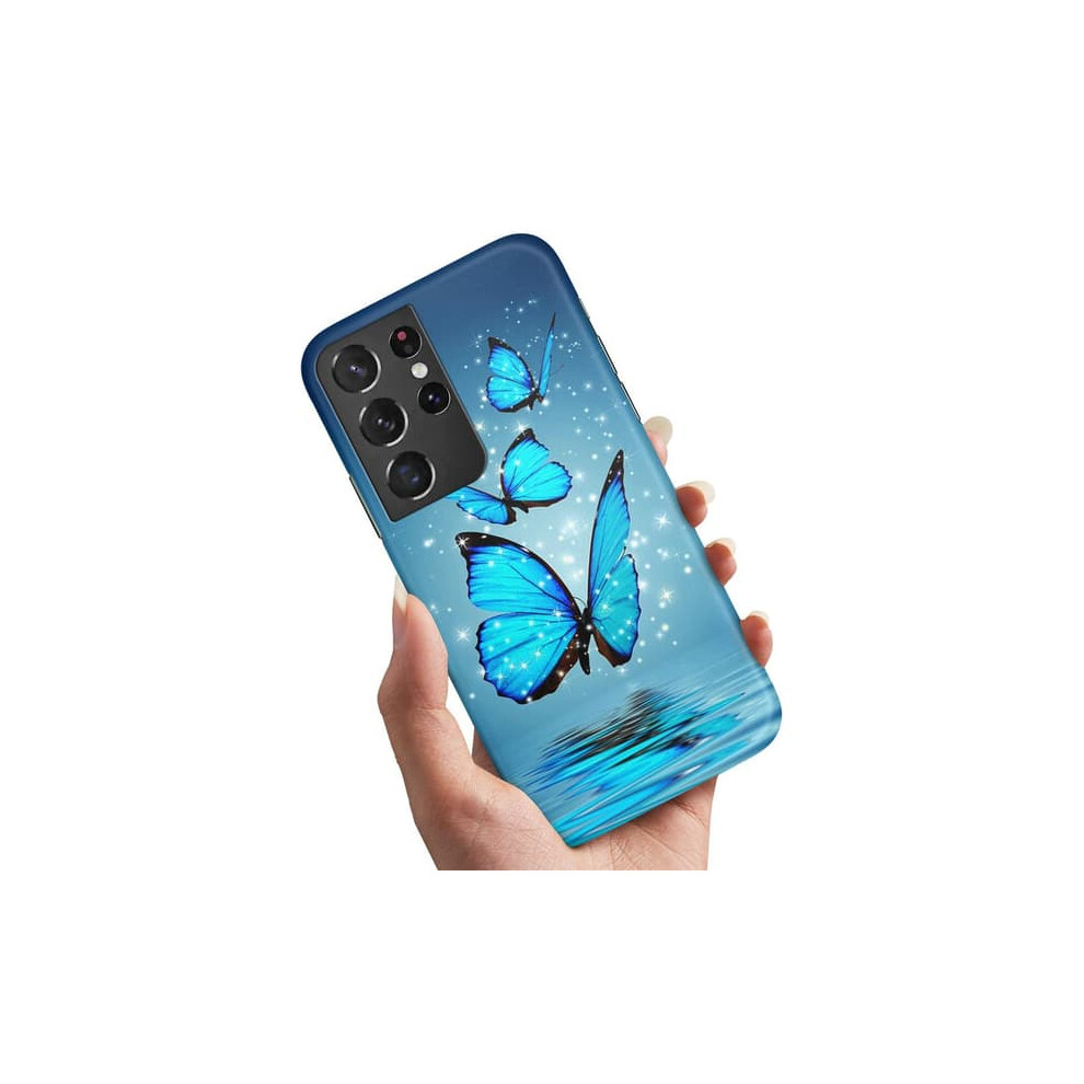 Samsung Galaxy S21 Ultra Case Glitter Butterfly Design 940684199792