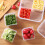 Sunjoy Tech Divided Veggie Tray with Lid, Stackable 4-Compartment Snack Containers for Fridge – Compatible with Standard Refrigerators 4