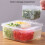 Sunjoy Tech Divided Veggie Tray with Lid, Stackable 4-Compartment Snack Containers for Fridge – Compatible with Standard Refrigerators 6