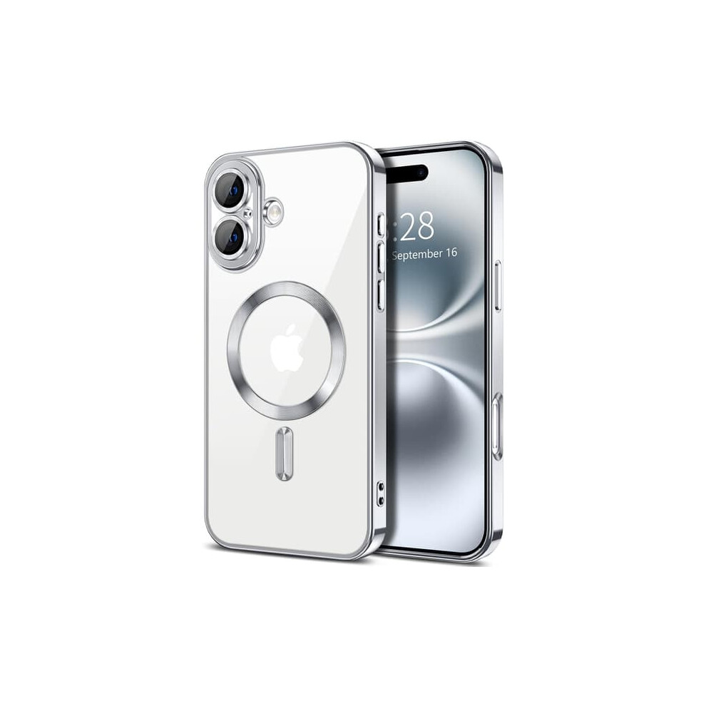 Iphone 16 Plus Metallic Magnetic Case Slim Silver 962029428916