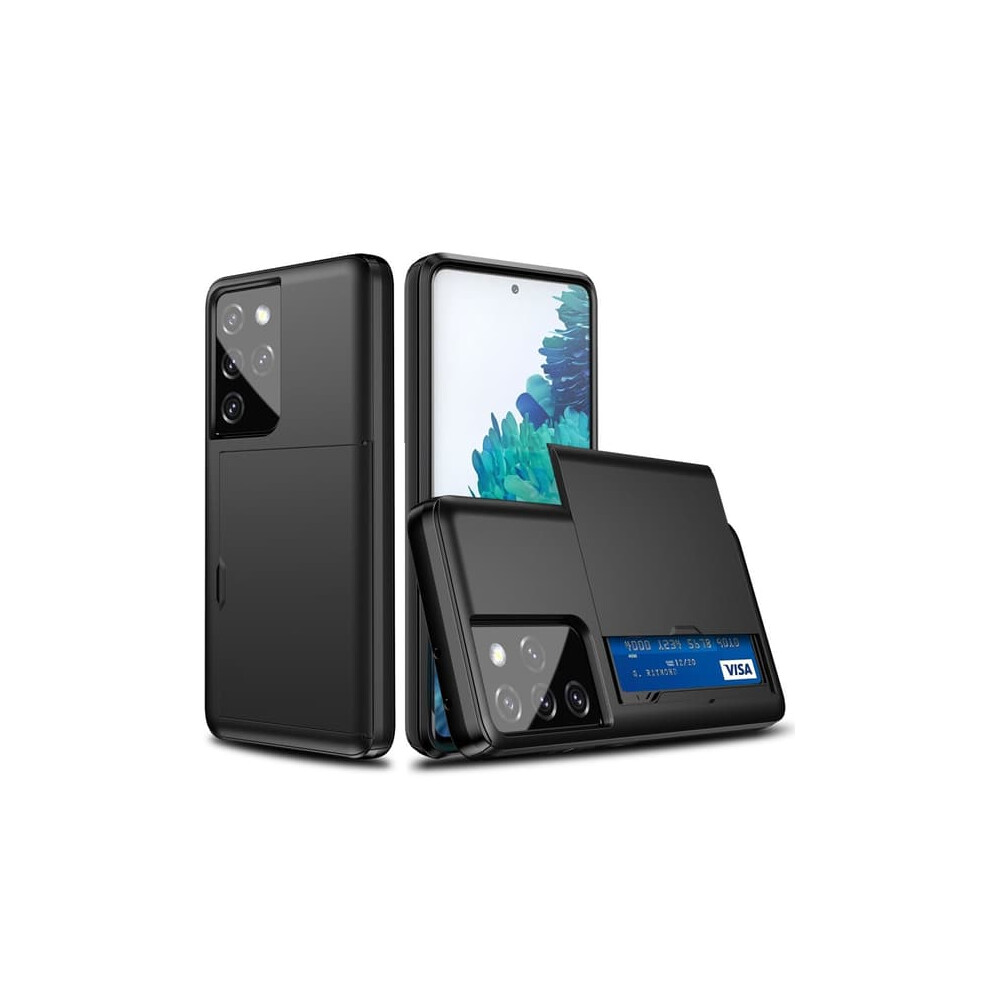 Samsung Galaxy S21 Ultra Hybrid Case With Card Slot Black 940684199631